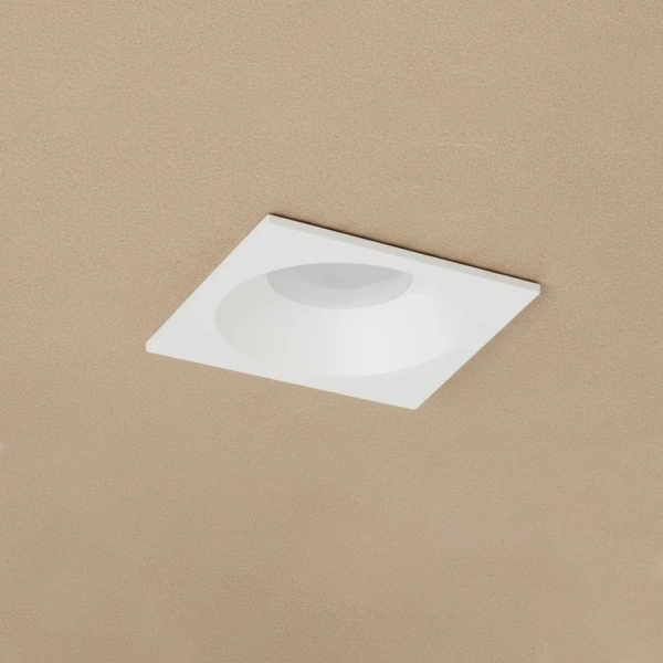 kelvo® EPSILON KLV-101-0048 Χωνευτό Φωτιστικό Downlight Σποτ Μπάνιου για Λάμπα MR16 με Ντουί GU10 AC 220-240V Αδιάβροχο IP65 - Λευκό Ματ - Μ8.5 x Π8.5 x Υ4.4cm / Q7.5cm x 7.5cm