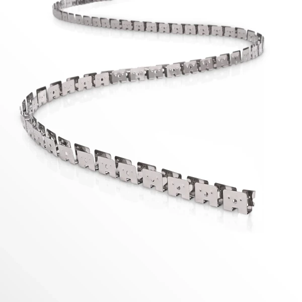 kelvo® NEONPRO KLV-101-0069 Εύκαμπτη Βάση Στήριξης για Neon Flex - Νίκελ Χρώμιο - Μ1000 x Π0.7 x Υ1.2cm - Ρολό 10 Μέτρων