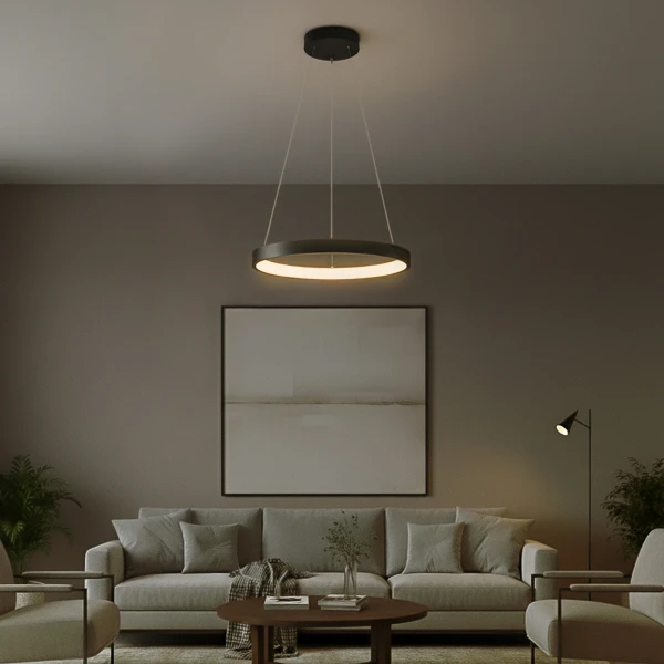 kelvo® NEMESIS KLV-101-0208 Κρεμαστό Φωτιστικό Οροφής LED 45W 4500lm 180° AC 220-240V IP20 Ρυθμιζόμενο Λευκό CCT με Χειριστήριο από 2700K έως 6000K Dimmable - Lumileds SMD Chip - Μαύρο Ματ - Μ60 x Π60 x Υ4cm - 3 Χρόνια Εγγύηση