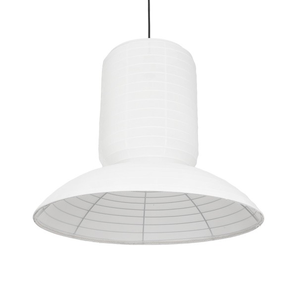 GLOBOSTAR® ROMINA 62003 Μοντέρνο Κρεμαστό Φωτιστικό Οροφής με Ντουί 1 x E27 AC 220-240V IP20 - Λευκό - Μ60 x Π60 x Υ51cm