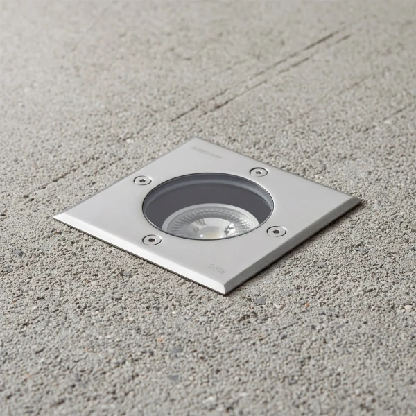 kelvo® KERIA KLV-101-0276 Χωνευτό Φωτιστικό Σποτ Δαπέδου για Λάμπα MR16 με Ντουί GU10 AC 220-240V Αδιάβροχο IP68 IK09 - Ανοξείδωτο Ατσάλι SS316 - Μ11 x Π11 x Υ11.5cm / Q10.4cm