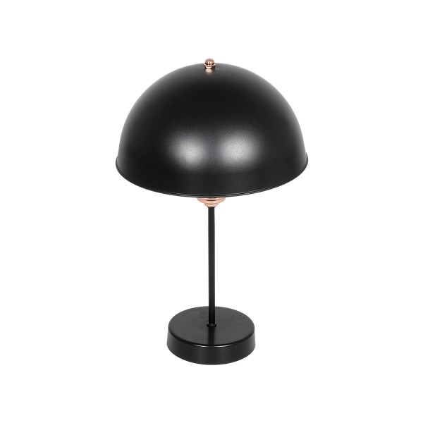 GLOBOSTAR® GAZETA 203-0300 Μοντέρνο Επιτραπέζιο Φωτιστικό Πορτατίφ με Ντουί 1 x E27 AC 220-240V IP20 - Μαύρο & Μπρονζέ - Μ25 x Π25 x Υ39cm