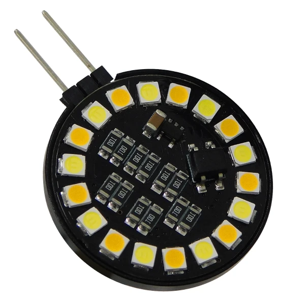 GLOBOSTAR® G4SIDE 76110 Λάμπα G4 LED 3W 300lm 120° DC 12V IP20 Ρυθμιζόμενο Λευκό CCT με On/Off 2700K/4500K/6000K - Sanan SMD Chip - Side Pin - Μ3.2 x Π3.2 x Υ0.7cm - 2 Χρόνια Εγγύηση