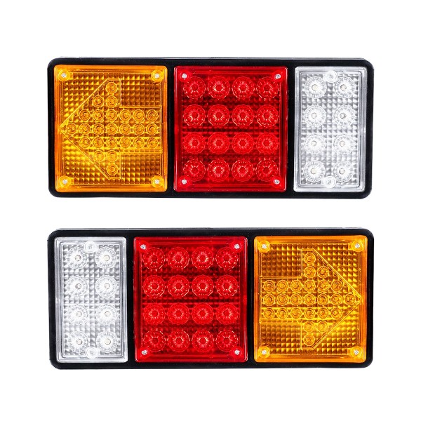 GLOBOSTAR® ARROWLIGHT 999-0261 Πίσω Φανάρι Οχημάτων Βέλος LED 9W 360lm 180° DC 24V Αδιάβροχο IP66 Πορτοκαλί & Κόκκινο & Ψυχρό Λευκό 6000K - Μ32 x Π3.5 x Υ14cm - Πακέτο 2 Τεμαχίων - 1 Χρόνο Εγγύηση