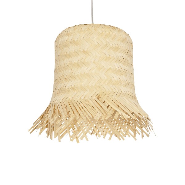 GLOBOSTAR® HAWAII 999-0125 Boho Κρεμαστό Φωτιστικό Οροφής με Ντουί 1 x E27 AC 220-240V IP20 - Μπεζ - Μ30 x Π30 x Υ30cm