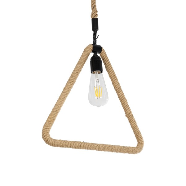 GLOBOSTAR® MALVERN 999-0235 Vintage Κρεμαστό Φωτιστικό Οροφής με Ντουί 1 x E27 AC 220-240V IP20 - Μαύρο & Μπεζ - Μ38 x Π4 x Υ42.5cm