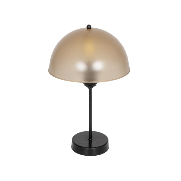 GLOBOSTAR® GAZETA 203-0297 Μοντέρνο Επιτραπέζιο Φωτιστικό Πορτατίφ με Ντουί 1 x E27 AC 220-240V IP20 - Μαύρο & Καφέ - Μ25 x Π25 x Υ39cm