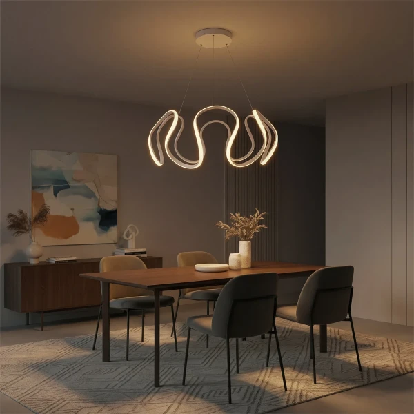 kelvo® TARANTULA KLV-101-0270 Κρεμαστό Φωτιστικό Οροφής LED 120W 12000lm 360° AC 220-240V IP20 Ρυθμιζόμενο Λευκό CCT με Χειριστήριο από 2700K έως 6000K Dimmable - Lumileds SMD Chip - Λευκό Ματ - Μ78 x Π78 x Υ31.5cm - 3 Χρόνια Εγγύηση