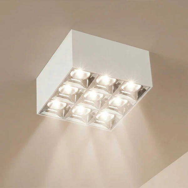 kelvo® LUMINAR KLV-101-0342 Φωτιστικό Downlight Σποτ LED 30W 4200lm 36° AC 220-240V IP20 Φυσικό Λευκό 4500K - Osram SMD Chip & TÜV SÜD Driver - Λευκό Ματ - Μ12 x Π12 x Υ6.6cm - 5 Χρόνια Εγγύηση
