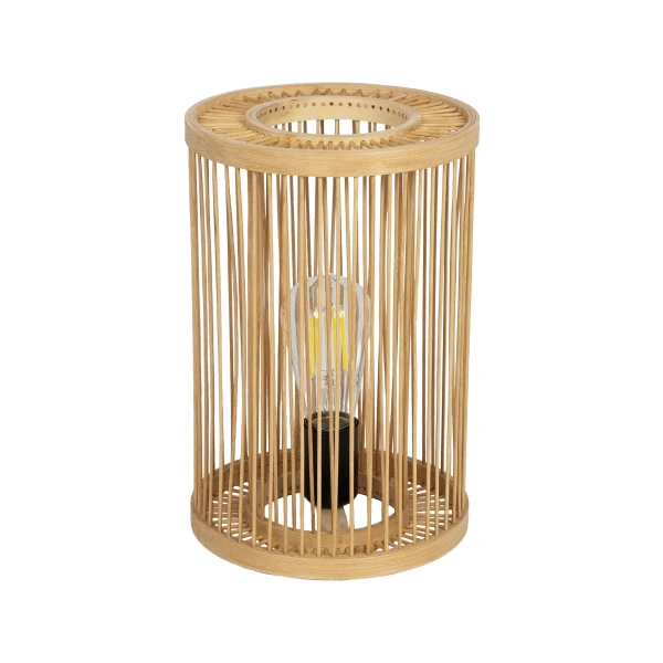 GLOBOSTAR® NOMAD 02000 Boho Επιτραπέζιο Φωτιστικό Πορτατίφ με Ντουί 1 x E27 AC 220-240V IP20 - Μπεζ - Μ20 x Π20 x Υ30cm