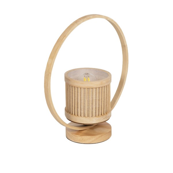 GLOBOSTAR® TULUMKO 02008 Boho Επιτραπέζιο Φωτιστικό Πορτατίφ με Ντουί 1 x E27 AC 220-240V IP20 - Μπεζ - Μ30 x Π13 x Υ32cm