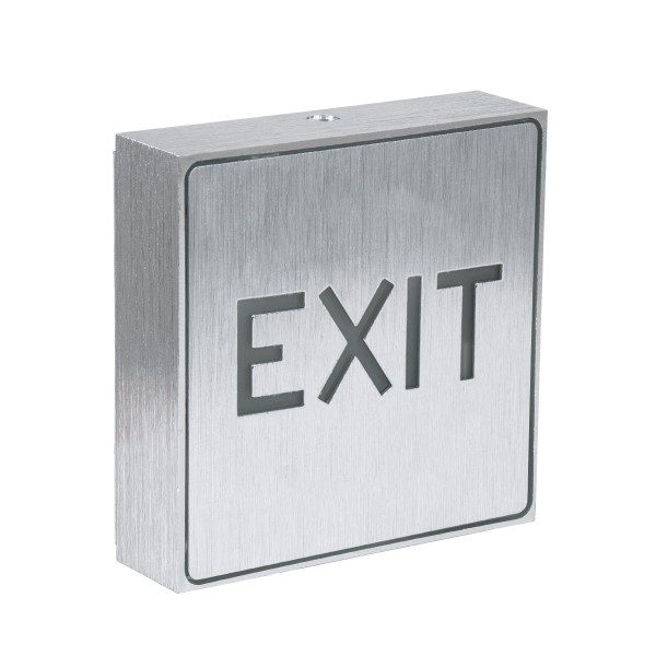 GLOBOSTAR® SENSATI 75651 Διακοσμητικό Φωτιστικό Τοίχου Ένδειξης / Σήμανσης "EXIT" LED 1W 40lm 90° AC 220-240V με Επαναφορτιζόμενη Μπαταρία Li-ion 3.7V 350mAh IP20 Πράσινο - Star LED Chip -Νίκελ Βούρτσας - Μ11 x Π11 x Υ3cm - 2 Χρόνια Εγγύηση