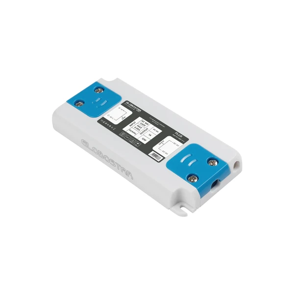 GLOBOSTAR® PLUX GLB-107-0009 Τροφοδοτικό/Μετασχηματιστής Class II SELV 12W 1A AC 220-240V σε DC 12V IP20 - Λευκό Ματ - Μ9.9 x Π4.6 x Υ1.1cm - 3 Χρόνια Εγγύηση