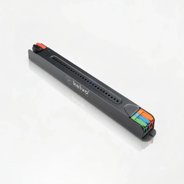 kelvo® PULSE KLV-107-0001 Ultra Slim Τροφοδοτικό/Μετασχηματιστής Class I PELV 48W 2A AC 220-240V σε DC 24V IP20 - Γκρι Ανθρακί Ματ - Μ20.1 x Π1.9 x Υ2cm - 5 Χρόνια Εγγύηση