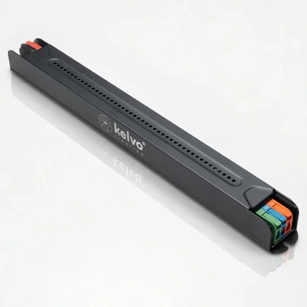 kelvo® PULSE KLV-107-0005 Ultra Slim Τροφοδοτικό/Μετασχηματιστής Class I PELV 200W 8.3A AC 220-240V σε DC 24V IP20 - Γκρι Ανθρακί Ματ - Μ28 x Π2.6 x Υ2.4cm - 5 Χρόνια Εγγύηση