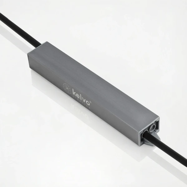 kelvo® SELAS KLV-107-0019 Τροφοδοτικό/Μετασχηματιστής Class II SELV 24W 2A AC 220-240V σε DC 12V Αδιάβροχο IP67 - Γκρι Ανθρακί Ματ - Μ18.2 x Π3 x Υ2cm - 5 Χρόνια Εγγύηση