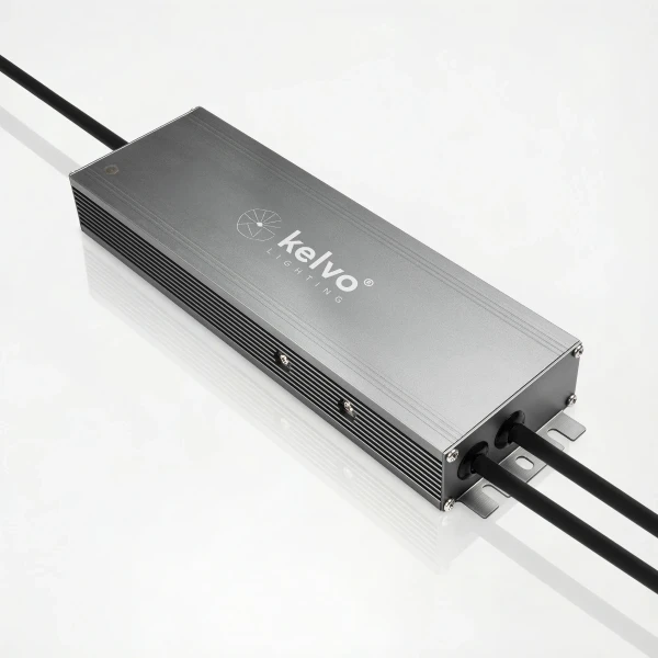 kelvo® SELAS KLV-107-0027 Τροφοδοτικό/Μετασχηματιστής Class I PELV 360W 30A AC 220-240V σε DC 12V Αδιάβροχο IP67 - Γκρι Ανθρακί Ματ - Μ26 x Π7.2 x Υ3.2cm - 5 Χρόνια Εγγύηση