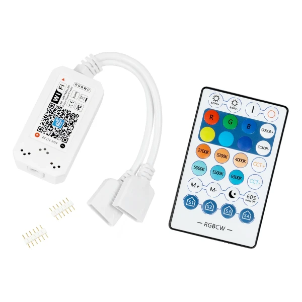 GloboStar® 73430 Ασύρματος Smart Home Wi-Fi LED RGBW + WW Controller με Χειριστήριο RF DC 9-28V Max 100W