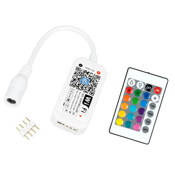 GloboStar® 73435 Ασύρματος Smart Home Wi-Fi LED RGB Controller με Χειριστήριο RF 2.4Ghz DC 5-24V Max 100W