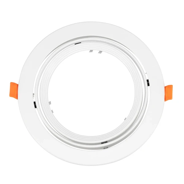 GLOBOSTAR® VITA 77850 Χωνευτή Κινούμενη Βάση για Σποτ AR111 για Ντουί GU10/GU5.3 IP20 - Λευκό - Μ17 x Π17 x Υ4.5cm / Q16cm