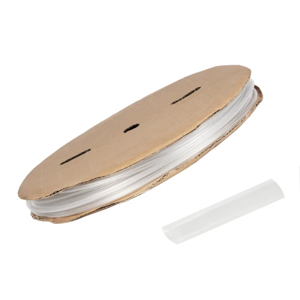 GLOBOSTAR® SHRINKTUBE 79811 Θερμοσυστελλόμενο Μακαρόνι Στεγανοποίησης για Neon Flex LED Αδιάβροχο IP65 - Διάφανο - Μ1000 x Π0.6 x Υ0.6cm/Π1 x Υ1cm - Ρολό 100 Μέτρων