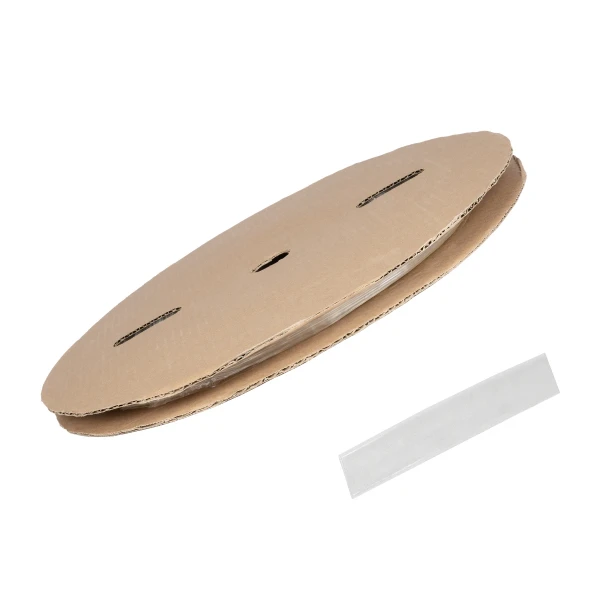 GLOBOSTAR® SHRINKTUBE 79812 Θερμοσυστελλόμενο Μακαρόνι Στεγανοποίησης για Neon Flex LED Αδιάβροχο IP65 - Διάφανο - Μ1000 x Π0.8 x Υ0.8cm/Π1 x Υ1cm - Ρολό 100 Μέτρων