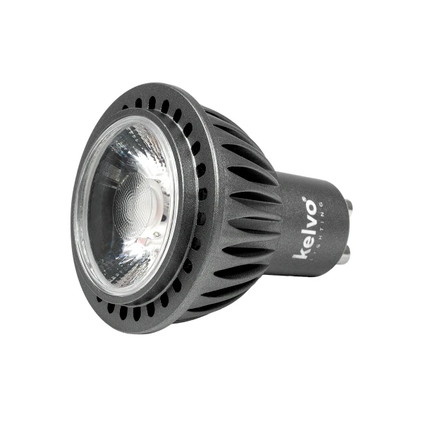 kelvo® KYRON 10° KLV-103-0004 Σποτ GU10 MR16 LED 5W 550lm CRI≥90 10° AC 220-240V IP20 Θερμό Λευκό 2700K Dimmable - CREE CXA Chip - Γκρι Ανθρακί Ματ - Μ5 x Π5 x Υ5.8cm - 3 Χρόνια Εγγύηση