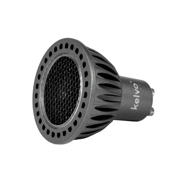 kelvo® KYRON DARK 36° KLV-103-0010 Σποτ GU10 MR16 με Honeycomb Anti-Glare Reflector LED 7W 840lm CRI≥90 36° AC 220-240V IP20 Φυσικό Λευκό 4500K Dimmable - CREE CXA Chip - Γκρι Ανθρακί & Μαύρο Ματ - Μ5 x Π5 x Υ5.8cm - 3 Χρόνια Εγγύηση