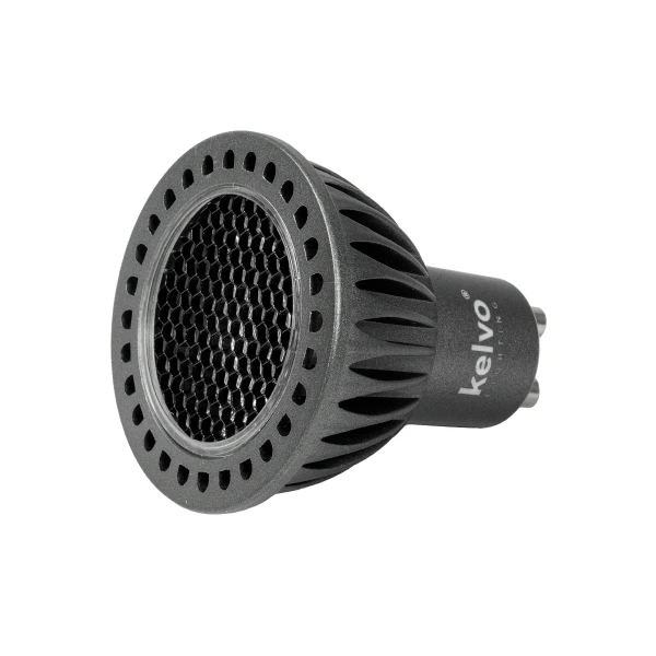 kelvo® KYRON DARK 60° KLV-103-0011 Σποτ GU10 MR16 με Honeycomb Anti-Glare Reflector LED 7W 840lm CRI≥90 60° AC 220-240V IP20 Φυσικό Λευκό 4500K Dimmable - CREE CXA Chip - Γκρι Ανθρακί & Μαύρο Ματ - Μ5 x Π5 x Υ5.8cm - 3 Χρόνια Εγγύηση