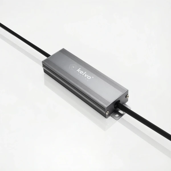 kelvo® SELAS KLV-107-0032 Τροφοδοτικό/Μετασχηματιστής Class I PELV 60W 2.5A AC 220-240V σε DC 24V Αδιάβροχο IP67 - Γκρι Ανθρακί Ματ - Μ15.8 x Π4.3 x Υ2.3cm - 5 Χρόνια Εγγύηση