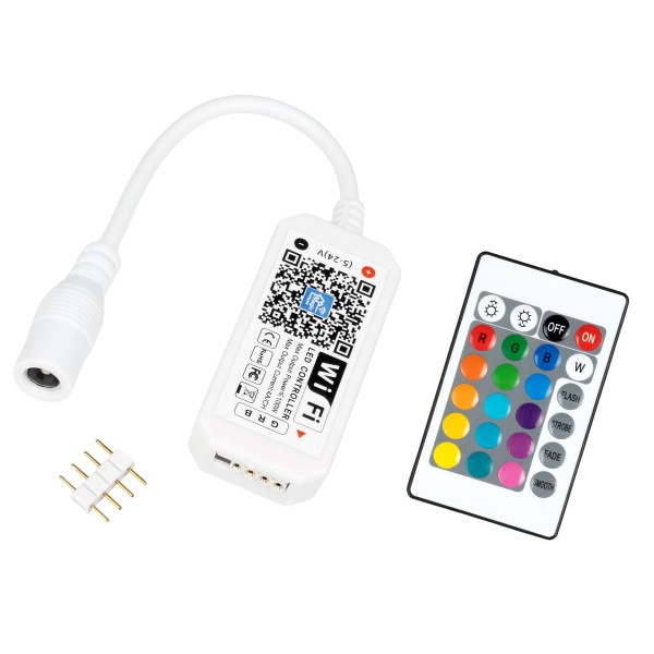 GloboStar® 73441 Ασύρματος LED Mini Dream-Color Magic Digital RGBW Controller με Χειριστήριο RF 21 Keys για LED Digital RGBW Προϊόντα 5v - 12v - 24v 2048 IC