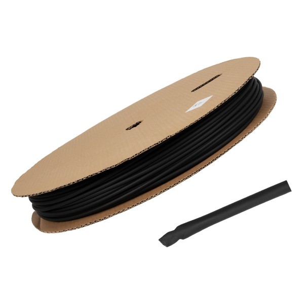 GLOBOSTAR® SHRINKTUBE 79816 Θερμοσυστελλόμενο Μακαρόνι Στεγανοποίησης για Neon Flex LED Αδιάβροχο IP65 - Μαύρο Ματ - Μ100 x Π0.4 x Υ0.4cm/Π1 x Υ1cm