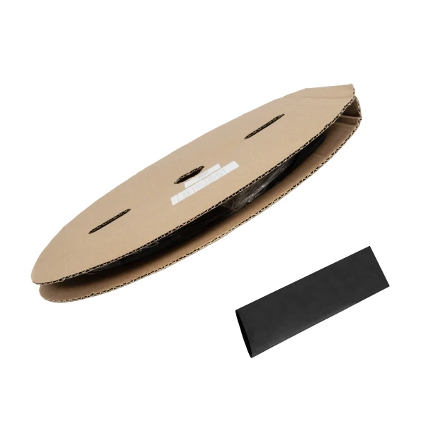 GLOBOSTAR® SHRINKTUBE 79819 Θερμοσυστελλόμενο Μακαρόνι Στεγανοποίησης για Neon Flex LED Αδιάβροχο IP65 - Μαύρο Ματ - Μ10000 x Π1.2 x Υ1.2cm/Π1 x Υ1cm - Ρολό 100 Μέτρων