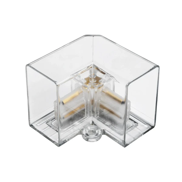 GLOBOSTAR® HEXON GLB-101-0094 Σύνδεσμος Γ 90° AC 220-240V IP20 - Διάφανο - Μ4.5 x Π4.5 x Υ4cm