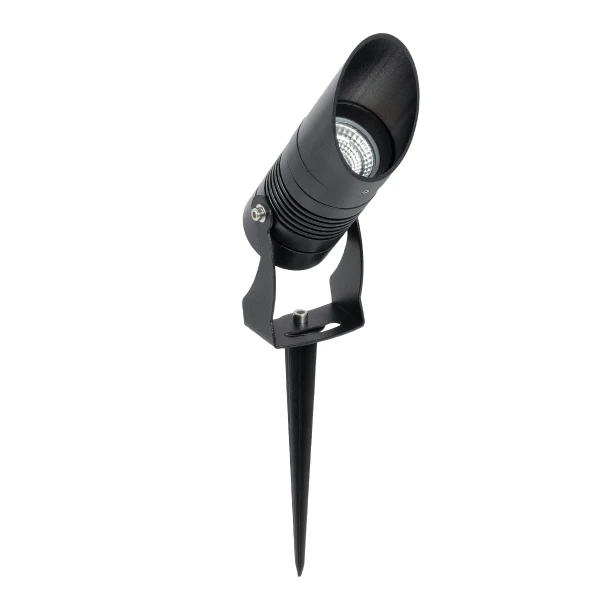 GLOBOSTAR® GARDO GLB-103-0025 Φωτιστικό Σποτ για Φυτά - Δέντρα με Βάση Κήπου / Καρφωτό LED 10W 900lm 24° DC 24V Αδιάβροχο IP65 Θερμό Λευκό 2700K - Sanan SMD Chip - Γκρι Ανθρακί Ματ - Μ5 x Π5 x Υ33cm - 3 Χρόνια Εγγύηση
