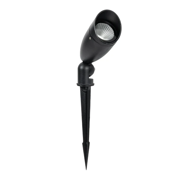 GLOBOSTAR® TRABI GLB-103-0028 Φωτιστικό Σποτ για Φυτά - Δέντρα με Βάση Κήπου / Καρφωτό LED 12W 1080lm 24° DC 24V Αδιάβροχο IP65 Θερμό Λευκό 2700K - Sanan SMD Chip - Γκρι Ανθρακί Ματ - Μ7 x Π7 x Υ37cm - 3 Χρόνια Εγγύηση