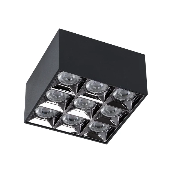 kelvo® LUMINAR KLV-101-0341 Φωτιστικό Downlight Σποτ LED 30W 4200lm 36° AC 220-240V IP20 Φυσικό Λευκό 4500K - Osram SMD Chip & TÜV SÜD Driver - Μαύρο Ματ - Μ12 x Π12 x Υ6.6cm - 5 Χρόνια Εγγύηση