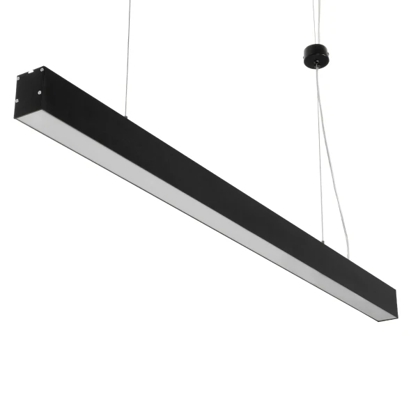 kelvo® ORION KLV-101-0362 Κρεμαστό Γραμμικό Φωτιστικό Οροφής LED 72W 7200lm 120° AC 220-240V IP20 Ρυθμιζόμενο Λευκό CCT με Χειριστήριο από 2700K έως 6000K Dimmable - Lumileds SMD Chip - Μαύρο Ματ - Μ120 x Π5.5 x Υ7cm - 3 Χρόνια Εγγύηση