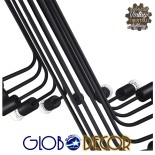 GloboStar® STAIRS 01024 Μοντέρνο Φωτιστικό Οροφής Πλέγμα Πολύφωτο 26 x E27 IP20 Μαύρο Μέταλλο - Μ80 x Π80 x Υ95cm