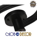 GLOBOSTAR® SELINA 01090 Μοντέρνο Φωτιστικό Οροφής με Ντουί 5 x E27 AC 220-240V IP20 - Μαύρο & Λευκό - Μ63 x Π63 x Υ47cm