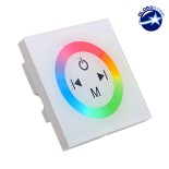 LED RGB Controller Λευκό Τοίχου Αφής 12v (144w) - 24v (288w) DC GloboStar 77419