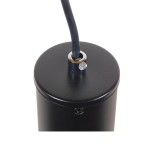 GLOBOSTAR® CANNON 01275 Μοντέρνο Κρεμαστό Φωτιστικό Οροφής με Ντουί 1 x GU10 AC 220-240V IP20 - Μαύρο - Μ6 x Π6 x Υ20cm
