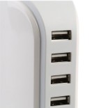 Επιτραπέζιος Φορτιστής USB 5 Θέσεων 6A 30 Watt 5V DC Λευκός GloboStar 69999