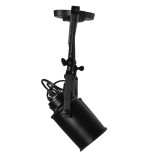 GloboStar® HOLLYWOOD 01156 Vintage Φωτιστικό Οροφής Ράγα Πολύφωτο 4 x E27 IP20 Μαύρο Μέταλλο - Μ13 x Π110 x Υ38cm