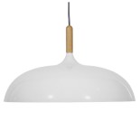 GLOBOSTAR® VALLETE 01256 Μοντέρνο Κρεμαστό Φωτιστικό Οροφής με Ντουί 1 x E27 AC 220-240V IP20 - Λευκό & Μπεζ - Μ45 x Π45 x Υ27cm