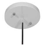 GLOBOSTAR® VALLETE 01256 Μοντέρνο Κρεμαστό Φωτιστικό Οροφής με Ντουί 1 x E27 AC 220-240V IP20 - Λευκό & Μπεζ - Μ45 x Π45 x Υ27cm