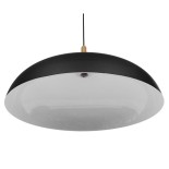 GloboStar® VALLETE BLACK 01259 Μοντέρνο Κρεμαστό Φωτιστικό Οροφής Μονόφωτο 1 x E27 Μαύρο Μεταλλικό Καμπάνα Φ60 x Y35cm