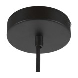 GLOBOSTAR® DURANT 01323 Μοντέρνο Κρεμαστό Φωτιστικό Οροφής με Ντουί 1 x E27 AC 220-240V IP20 - Γκρι & Χρυσό - Μ25 x Π25 x Υ31cm