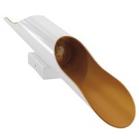 GloboStar® CHARME 01303 Μοντέρνο Επιτοίχιο Φωτιστικό Απλίκα Up / Down Δίφωτο 2 x E27 IP20 Λευκό με Χρυσό Μέταλλο - Μ5.5 x Π8 x Υ60cm