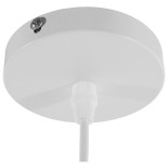 GloboStar® LUNE 01339 Μοντέρνο Κρεμαστό Φωτιστικό Καμπάνα Μονόφωτο 1 x E27 IP20 Λευκό & Χρυσό Μέταλλο - Μ40 x Π40 x Υ20cm